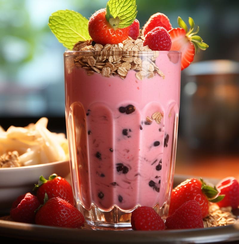 Strawberry Oatmeal Smoothie